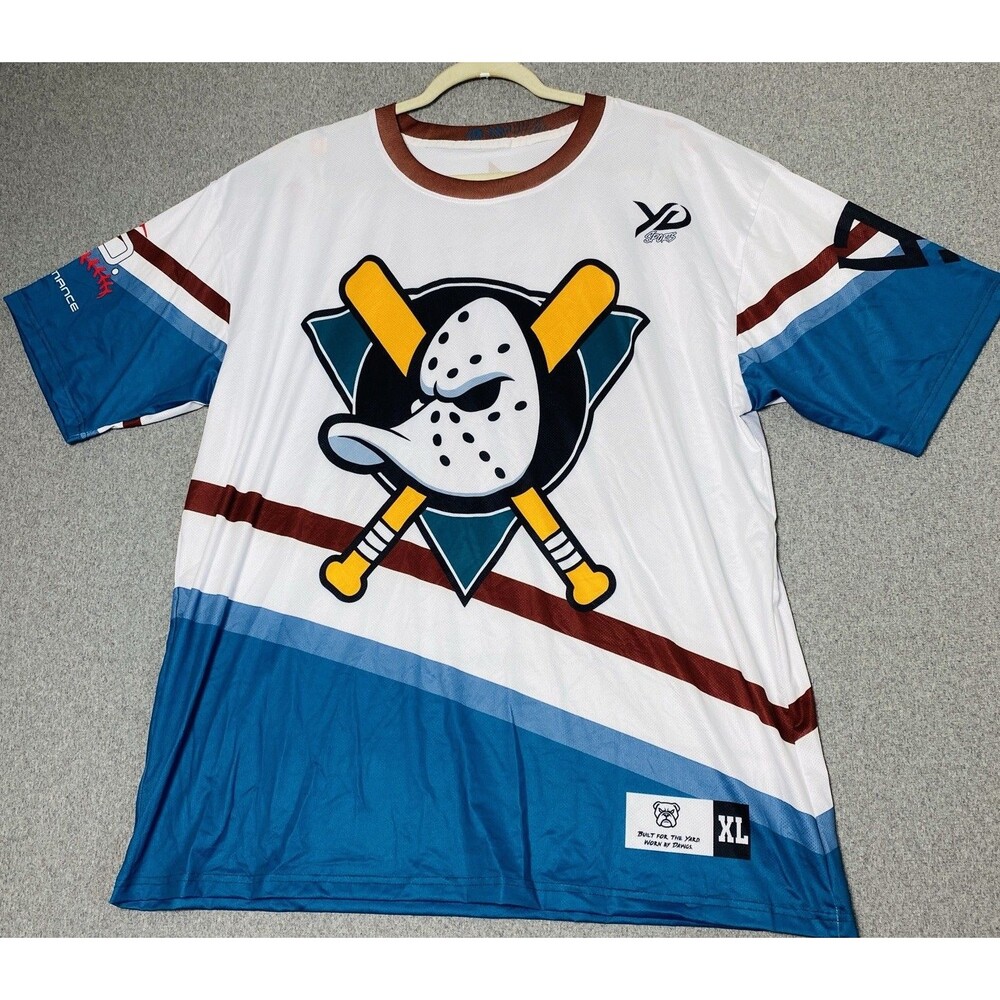 YD Mighty Ducks Performance T-shirt Size XL # 00 HALSTEAD